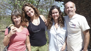 Joyce (far left) and Petter with Ana Zinger and Junia Machado, ElephantVoices Brasil. Photo: ElephantVoices.